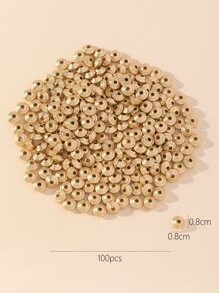 100 piezas Accesorio de joya DIY cuenta - Amarillo Oro - Ver 3