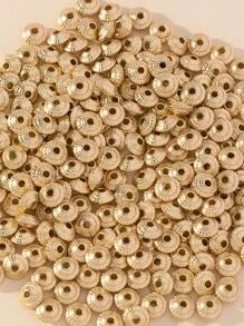 100 piezas Accesorio de joya DIY cuenta - Amarillo Oro - Ver 4