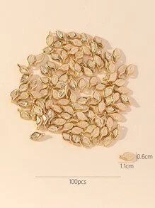 100 cái/bộ Thiết kế lá sáng tạo Hạt cườm DIY cho phụ nữ để làm đồ trang sức DIY - Vàng - Xem 3