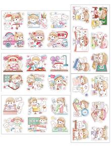 10 piezas Pegatina con estampado de dibujos animados - Multicolor - Ver 4