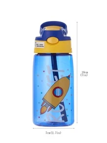 Kids Water Sippy Cup Creative Cartoon Baby Feeding Cups With Straw, Leakproof Water Bottles Outdoor Portable Children's Cup