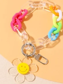 Dây chuyền trang trí hoa Charm Móc khóa màu sắc cầu vồng - Nhiều màu - Xem 2