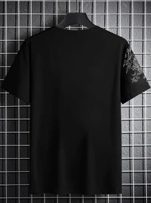Manfinity LEGND Men Dragon Graphic Tee - Black - View 2