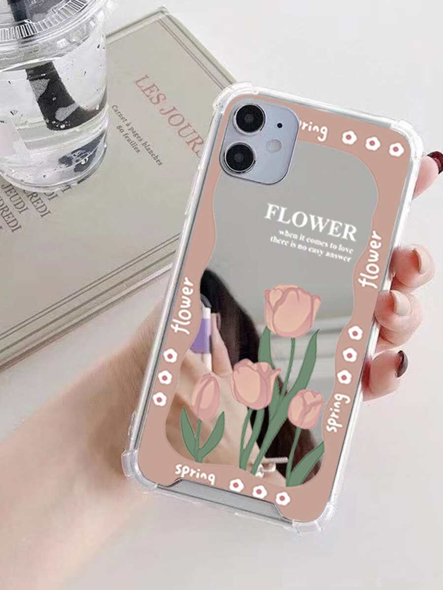 鬱金香印花鏡面手機殼 - 彩色 - 查看 1