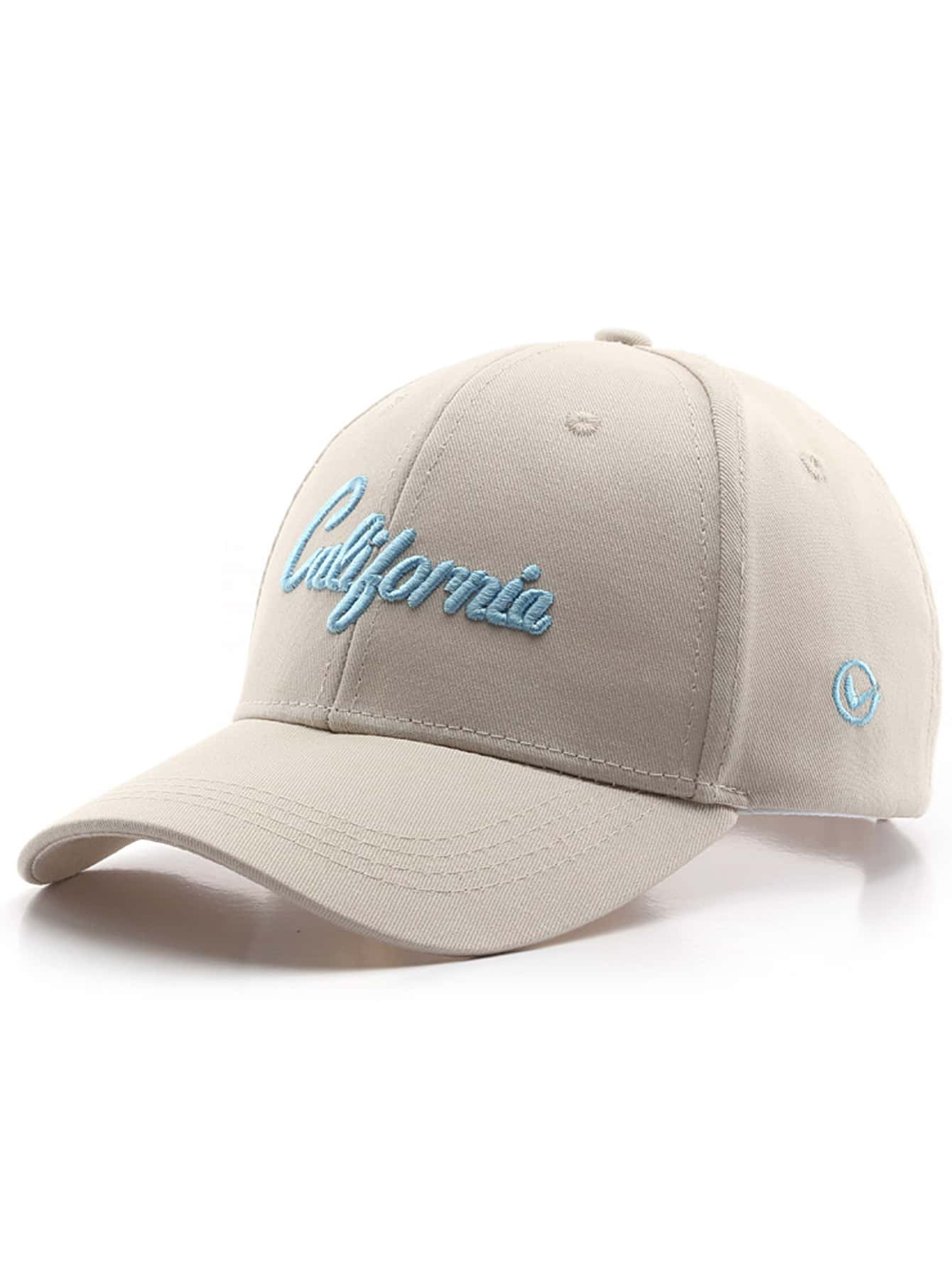 字母刺繡棒球帽 - 米色 - 查看 1