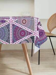 1pc Bohemian Style Pattern Printed Tablecloth - Multicolor - View 3