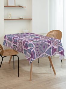 1pc Bohemian Style Pattern Printed Tablecloth - Multicolor - View 5