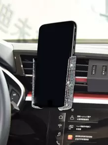 Rhinestone Decor Car Air Outlet Phone Holder - Multicolor - View 3