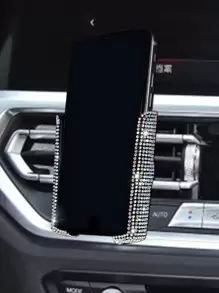 Rhinestone Decor Car Air Outlet Phone Holder - Multicolor - View 5