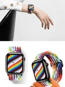 Dây đeo đồng hồ đàn hồi vòng nylon có thể điều chỉnh độ dài rộng 18mm20mm22mm tương thích với Samsung Galaxy Watch/Apple Watch/HW GT/Garmin Forerunner/Vivomove3/Venu 3S - Nhiều màu - Xem 2