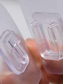 6pcs Clear Self-adhesive Hook, Multifunction Wall Hook For Household - Clear - View 4