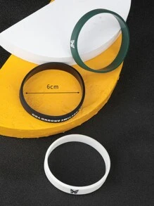 3 cái/bộ Vòng tay họa tiết hình bướm & chữ cái cho nam - Nhiều màu - Xem 4