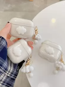 1入組3d雲朵裝飾tpu殼,適用於airpods 1/2和airpods Pro - 無色 - 查看 1