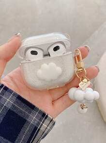 1入組3d雲朵裝飾tpu殼,適用於airpods 1/2和airpods Pro - 無色 - 查看 2