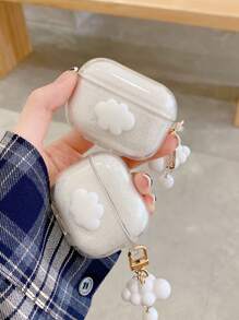 1入組3d雲朵裝飾tpu殼,適用於airpods 1/2和airpods Pro - 無色 - 查看 3