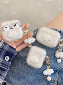 1入組3d雲朵裝飾tpu殼,適用於airpods 1/2和airpods Pro - 無色 - 查看 4