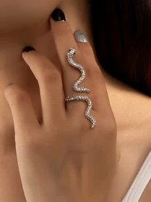 nhẫn thiết kế con rắn - Bạc - Xem 1