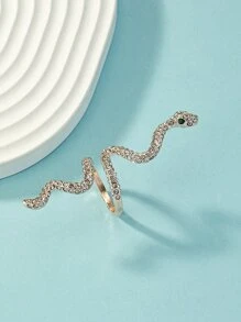 nhẫn thiết kế con rắn - Bạc - Xem 2