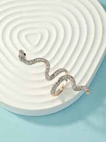 nhẫn thiết kế con rắn - Bạc - Xem 3