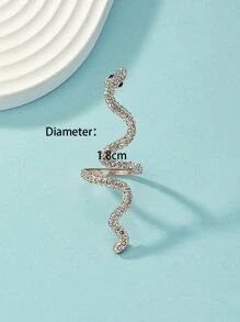 nhẫn thiết kế con rắn - Bạc - Xem 4