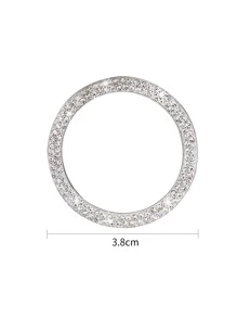 1入組水鑽裝飾玻璃汽車一鍵啟動鈕裝飾用品圓環 - 銀色 - 查看 9