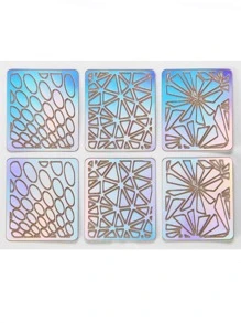24sheets Geometric Pattern Hollow Out Nail Art Sticker Nail Stickers DIY - Multicolor - View 2