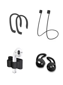 Bộ 4 dây chống thất lạc tai nghe Apple bằng silicon - màu đen - Xem 1