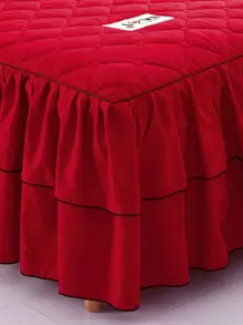 Váy Giường Màu Đỏ, Vải Hiện Đại Ren Viền Chăn Ga Giường Váy Cho Phòng Ngủ - Nhiều màu - Xem 4