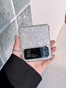 Vỏ điện thoại long lanh có thể gập lại - Bạc - Xem 2