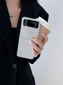 Vỏ điện thoại long lanh có thể gập lại - Bạc - Xem 4