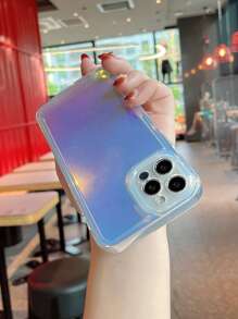 Ốp điện thoại bằng giấy laser trong suốt chủ đề không gian, tương thích với iPhone 15, , , , vỏ bảo vệ, phiên bản quốc tế, không phải phiên bản nội địa. - Trong sáng - Xem 3