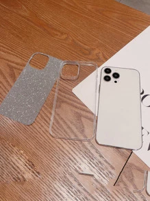 透明TPR聚氨酯手機殼帶閃光紙 - 銀色 - 查看 3