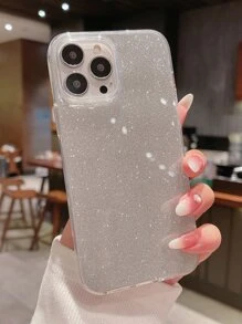 透明TPR聚氨酯手機殼帶閃光紙 - 銀色 - 查看 5