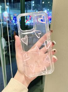 Ốp lưng điện thoại chống sốc in hình trái tim, phụ kiện điện thoại thời trang tương thích với Apple 11, 12, 13, 14, 15 Pro Max/13 Pro Max, XR, XS, 16, 16 Pro Max và A54 5G, A52, A14, A15, A12, S22, S21 Series, quà tặng ngày Valentine, phiên bản quốc tế, không phải phiên bản nội địa. - Nhiều màu - Xem 3