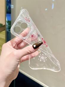 星星印花透明手機殼 - 無色 - 查看 5