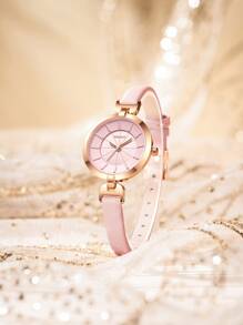 Delicate And Cute Quartz Watch For Women, Rebirth Brand - Pink - View 2