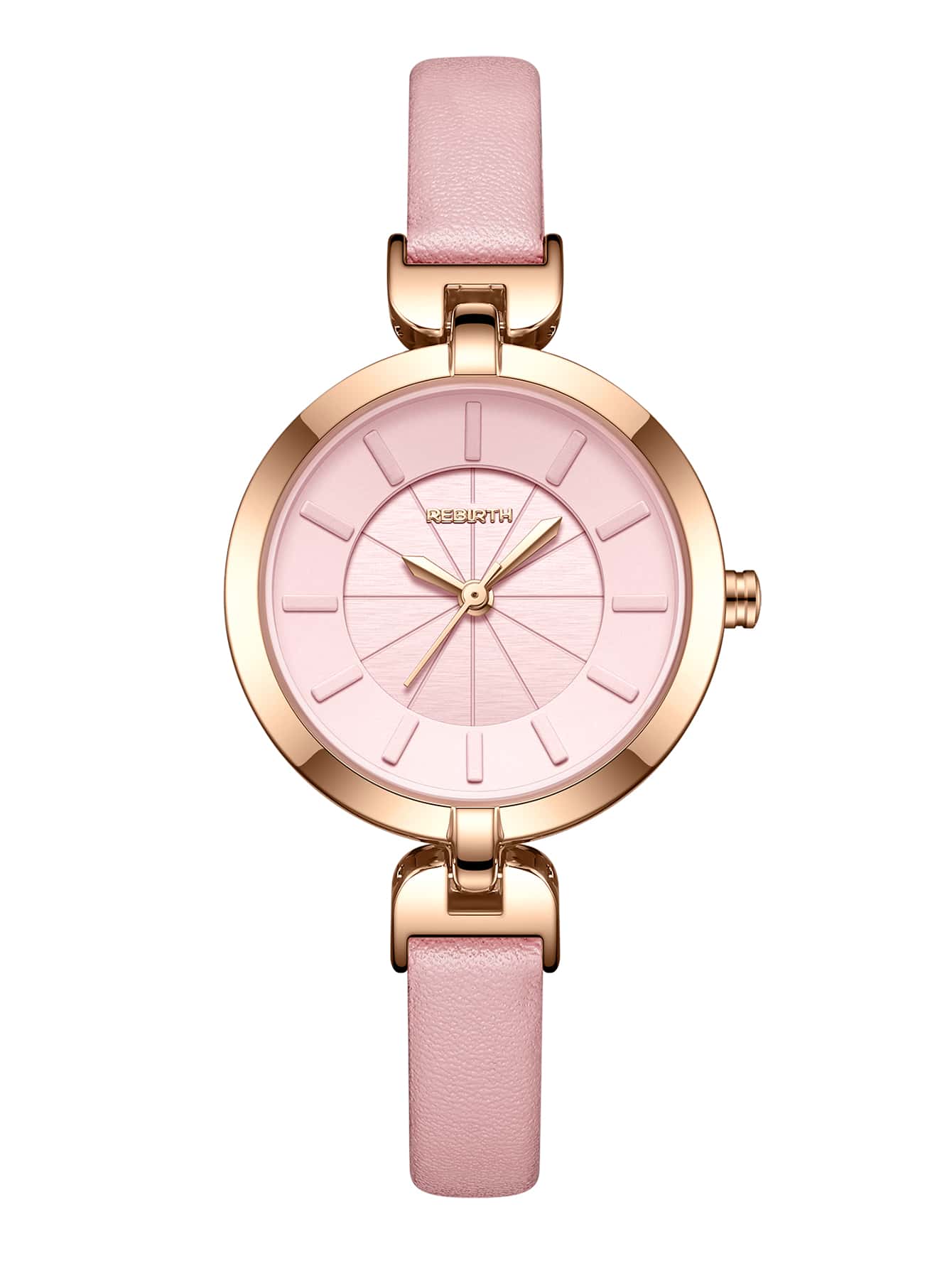 Delicate And Cute Quartz Watch For Women, Rebirth Brand - Pink - View 1