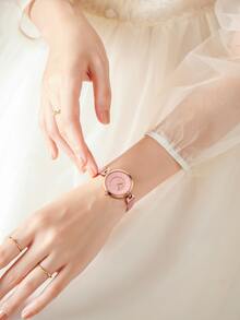 Delicate And Cute Quartz Watch For Women, Rebirth Brand - Pink - View 4