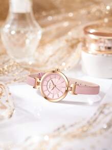Delicate And Cute Quartz Watch For Women, Rebirth Brand - Pink - View 5