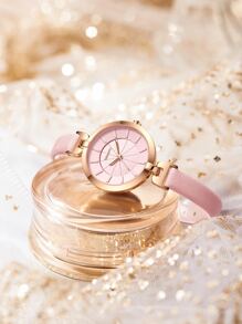 Delicate And Cute Quartz Watch For Women, Rebirth Brand - Pink - View 6