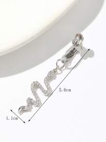 Đồng Đính Đá Cubic Zirconia Loài Rắn Trang Trí Rốn Bụng Vòng Cơ Thể Món Quà Trang Sức Cho Phụ Nữ & Bé Gái - Bạc - Xem 3