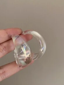 Clear Hoop Earrings - Clear - View 6