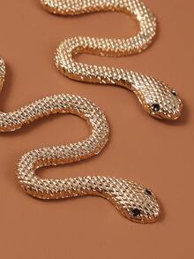 Pendientes largos serpiente - Amarillo Oro - Ver 4