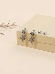 2pairs/set Snake Decor Earrings - Multicolor - View 1