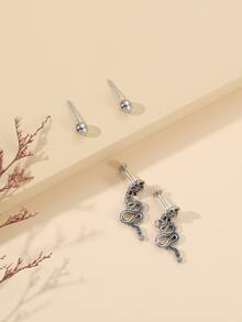 2pairs/set Snake Decor Earrings - Multicolor - View 6