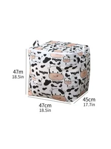 1 pieza Bolsa de almacenamiento de ropa con estampado de vaca - Multicolor - Ver 2
