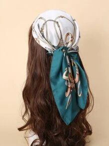 錬條圖案方巾 - 彩色 - 查看 3