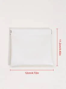 1入組素色PU皮革數據綫收納袋 - 白色 - 查看 4