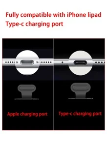 2pcs Silicone Anti-lost Universal Dust Plug - Black - View 5