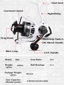 SOUGAYILANG 3000 Series Spinning Fishing Reel - White - View 4